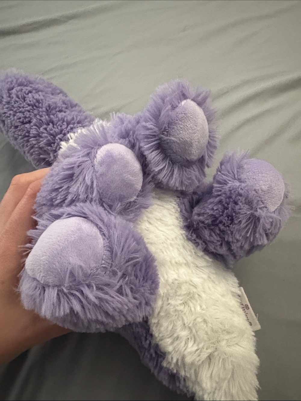 Plush Purple Dinosaur Stuffed Animal Warmie - Picture 4 of 5